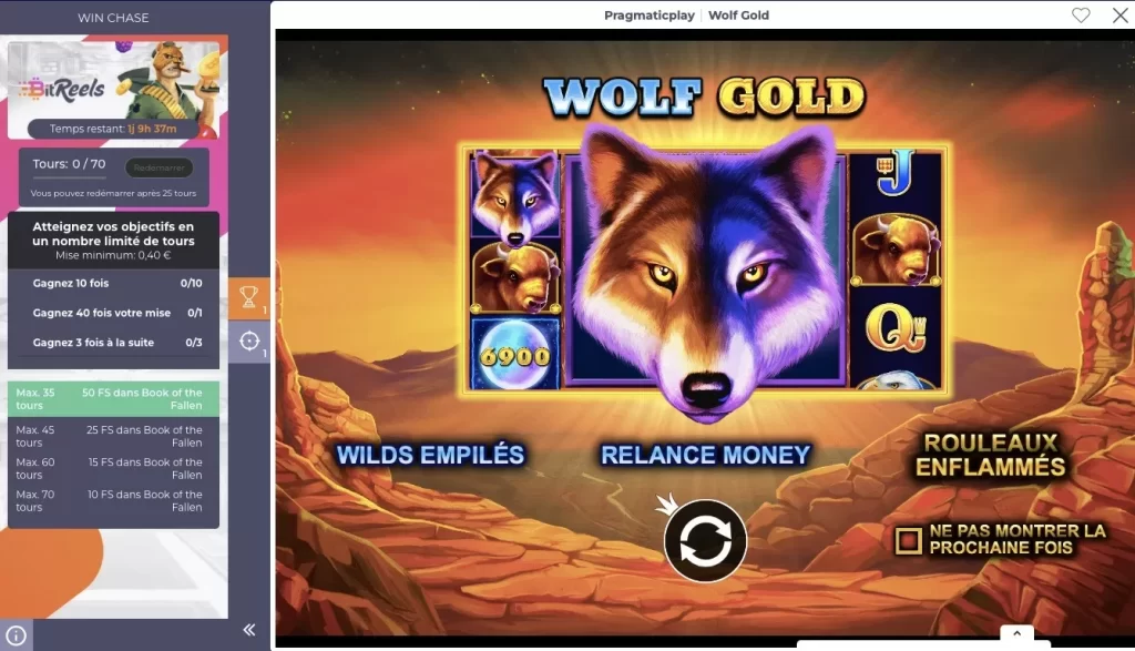 Bitreels slot wolf gold Pragmatic Play